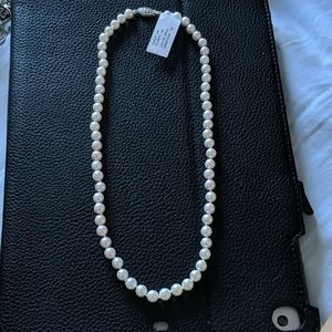 Akoya Pearl Necklace Sterling Silver
